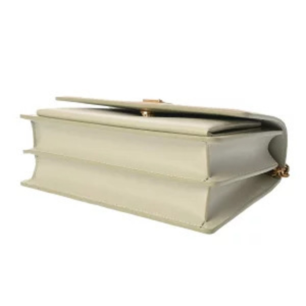 Saint Laurent Sunset Chain Shoulder Bag Beige Ivory White Smooth Leather Suede - Picture 5 of 9